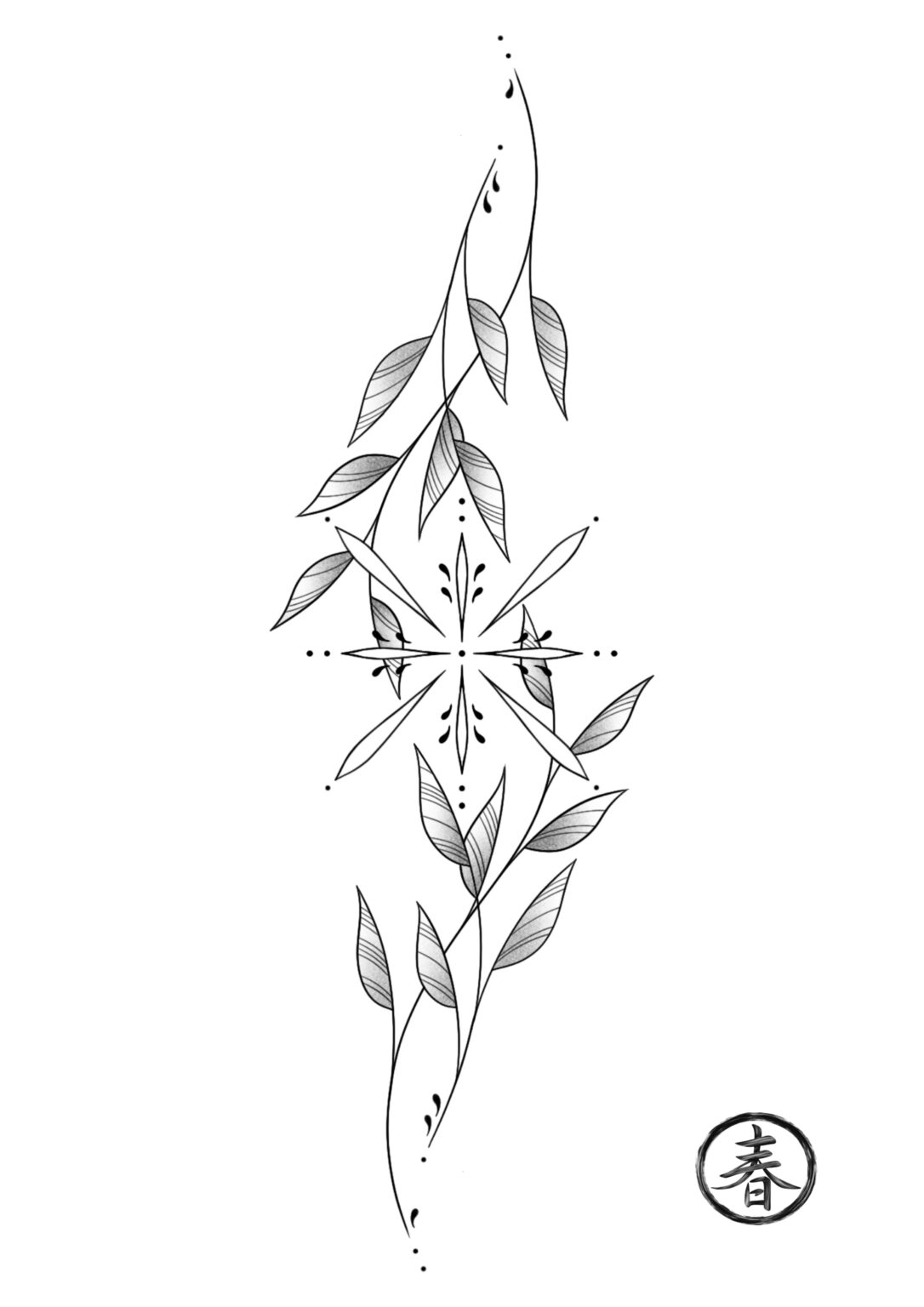 Ornement fleuri