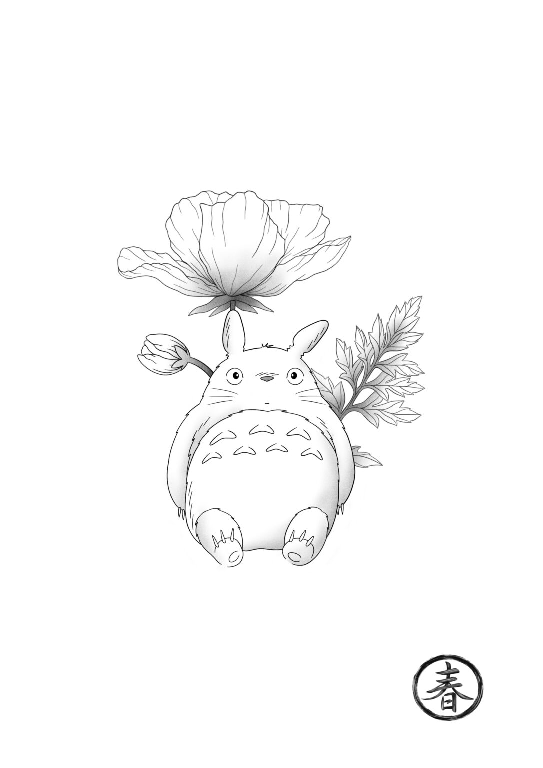 Totoro coquelicot